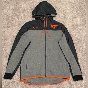 Virginia Tech Hokies Nike Men's Gray and Black Hooded Jacket